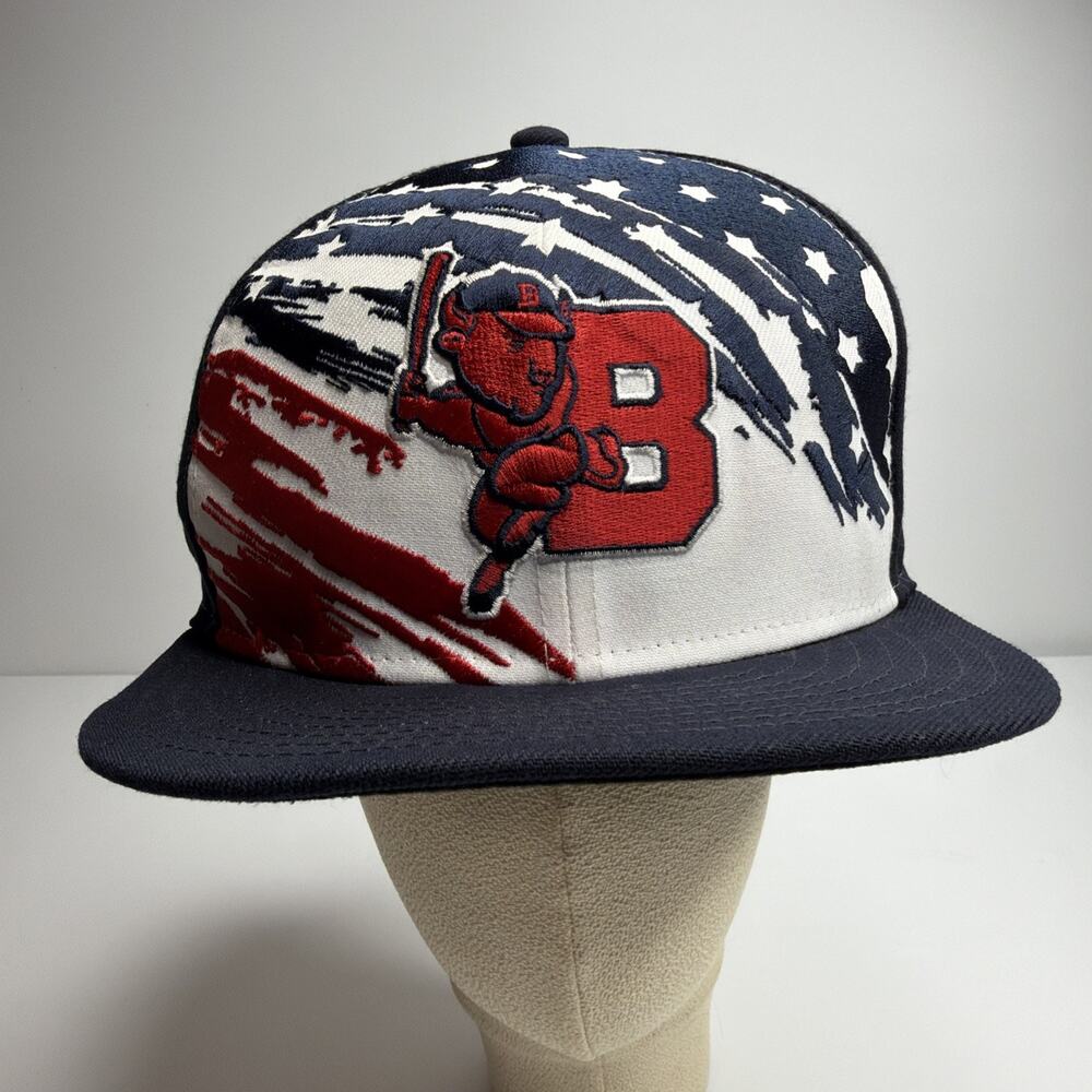 Buffalo Bisons Hat Cap Mens 7 1/8 American Flag Fitted Patriotic New Era 59Fifty